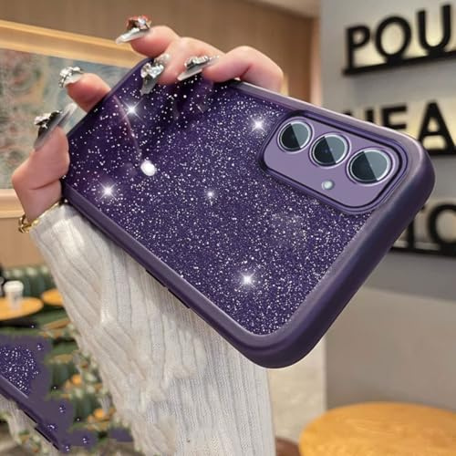 JIASHM Custodia morbida in silicone antiurto di lusso per Samsung M34 5G (per Samsung M34 5G/viola)