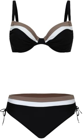Sunflair Basic Bikini-Set – Damen Bügel-Bikini mit vorgeformten Softschalen, verstellbaren Trägern & Sicherheits-Click-Verschluss – Modischer Strand-Look, Komfort & perfekte Passform