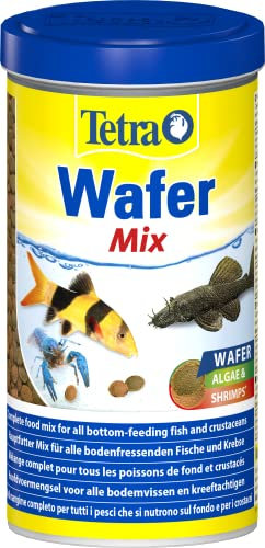 Tetra Wafer Mix - Fischfutter für alle Bodenfische (z.B. Welse) und Krebse, für gesundes Wachstum und Vitalität, 1 L Dose