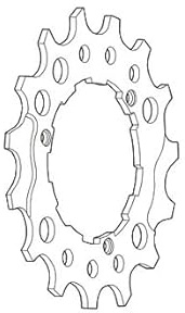 Shimano Ritzel 15 Teeth for BJ M770 Sprocket 10 Teeth 15 Teeth for BJ/BK/BK Group Group for CS M770 10 Item Number., 1YR15000