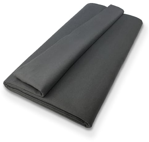 B1 Dekomolton Meterware – Molton-Vorhang aus Baumwolle, zu Dekorationszwecken oder zum Verbergen von Gegenständen – 3 m, 160 g/m2, Anthrazit