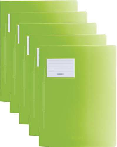 Baier & Schneider Schnellhefter FACT! Colour Code, Kunststoff, 240 x 313 mm (5er Pack, Hellgrün)