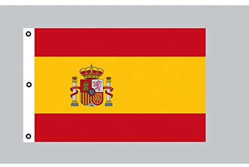 Everflag Bandera gigante de España con escudo, 150 cm x 250 cm.