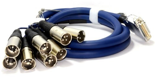 25 Broches D Sub Mâle vers Huit XLR 3 Broches Fiche l'audio câble Cordon 2 m [2 mètre/2m]