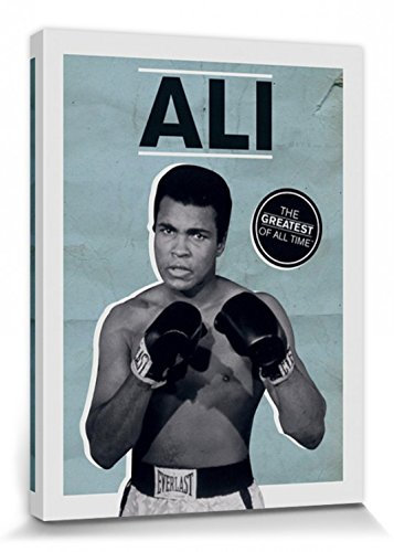 MUHAMMAD ALI 1art1 Poster The Greatest Of All Time Bilder Leinwand-Bild Auf Keilrahmen | XXL-Wandbild Poster Kunstdruck Als Leinwandbild 80x60 cm