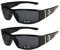 2er Pack Choppers 6608 X0 Sonnenbrillen Unisex Herren Damen Männer Brille - 1x Modell 01 (schwarz glänzend / schwarz getönt) und 1x Modell 01 (schwarz glänzend / schwarz getönt) - Modell 01 + 01 -