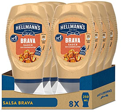 Hellmann's Salsa Brava Bocabajo, 250ml, Pack de 8