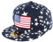 Hip Hop Honour Snapback Cap Blau USA und Sterne – Unisex Gr. Einheitsgröße, blau