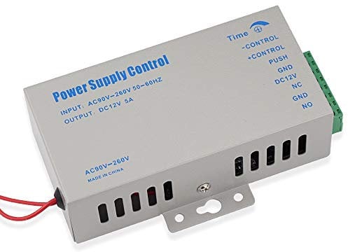 LIBO Access Control Power Supply K80 Interruttore di alimentazione DC 12V 5A AC 110~260V per tutti i tipi Sistema di Controllo Accessi Serratura con Ritardo (K805A)