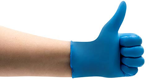 CARELINE MEDISAFE Untersuchungshandschuhe Nitril Blue, Einweghandschuhe, Einmalhandschuhe, puderfrei, latexfrei, 100 Stück/Box, Farbe Blau, Größe L