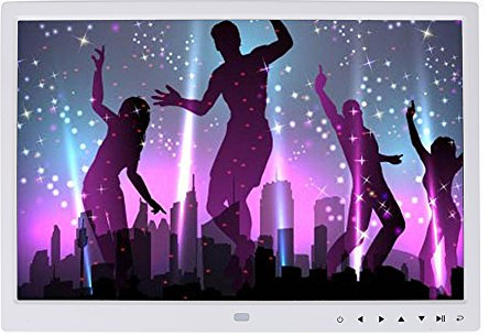 15Zoll Digital Foto Rahmen,exquisiter USB 1280x800 HD Touchscreen Digital Fotorahmen mit Halterung,integrierter Mikrofon Support Wecker,Kalender,Musikvideo Player, für