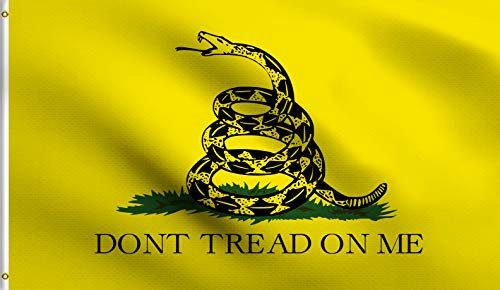 DMSE „Don't Tread On Me Gadsden“ Flagge, 50 x 90 cm, 100 % Polyester, 100D Flagge, UV-beständig, 60 x 90 cm