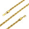6mm Men's Rope Chain Necklaces, 22 Inches Gold Twist Link Chains for Hip Hop Dancer