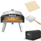 Mimiuo Outdoor Gas Fired Pizza Oven with UK Gas Regulator, Portable Stainless steel Classic G-Oven Series with Pizza Stone & Foldable 12 inch x 14 inch Pizza Peel