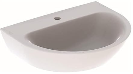 Geberit Renova Waschtisch, 1 Hahnloch, ohne Überlauf, Breite: 60cm, 500.599.01.1, Farbe: Weiß