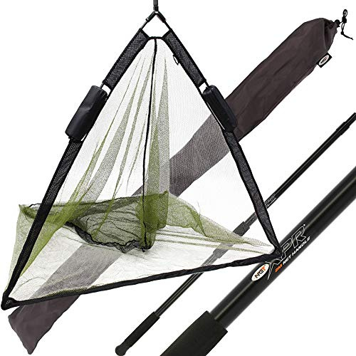 NGT Karpfen grober Hecht 106,7 cm Dual System Posen Exemplar Kescher + 2 m 2 Stück Schraubbefestigung Fiberglasgriff & Koffer