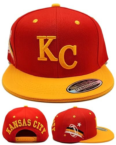 Kansas City New Leader KC Classic Red Gold Era Snapback Hat Cap, Rot/Ausflug, einfarbig (Getaway Solids), Einheitsgröße