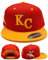 Kansas City New Leader KC Classic Red Gold Era Snapback Hat Cap, Rot/Ausflug, einfarbig (Getaway Solids), Einheitsgröße
