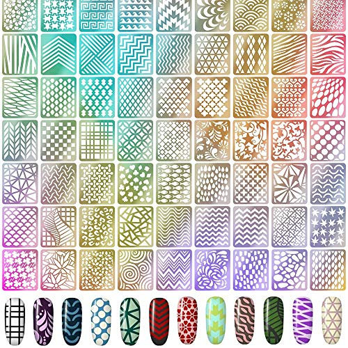156 Pieces Nail Vinyl Stencils Nail Art Decoration Stickers Set Nail Art Design Stickers Tips Decals, 26 Sheets
