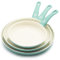 GreenLife Soft Grip Healthy Ceramic Nonstick, 8 10 and 12 Frying Pan Skillet Set, PFAS-Free, Dishwasher Safe, Turquoise