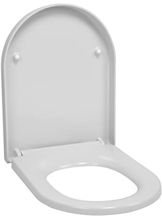 SSWW D-Form Toilettensitz mit Softclose-Funktion aus Duroplast inkl. Befestigungsmaterial