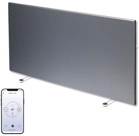ADAX Neo Wifi Portable Electric Heater + Timer, Modern Smart Convector Radiator, 1000w Compact (420 x 550 mm), Lava Grey