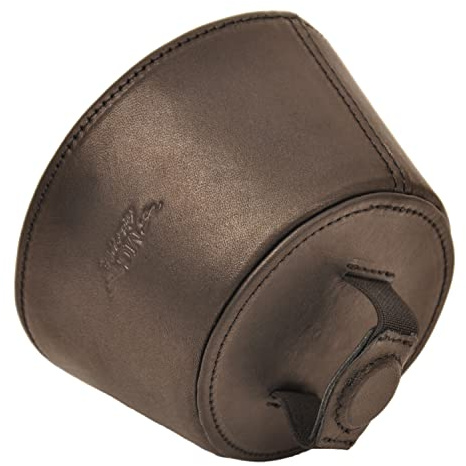 MG Leather Work Trumpet Mute, Lightweight Leather Jazz & Classical Trumpet Plunger, Black