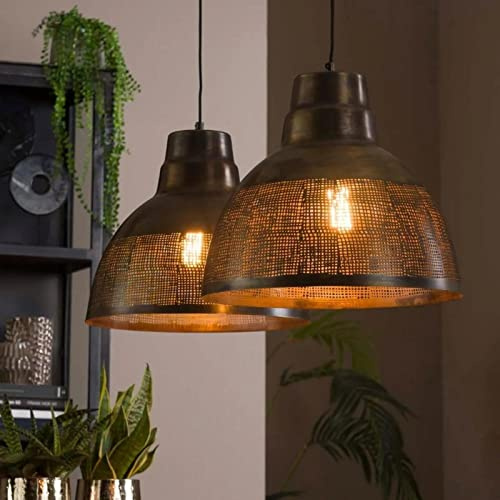 famlights aus in Bronze-matt 2x industrielle Dekorativ EVELINA E27 Metall Wohnzimmer Esszimmer | 2-flammig