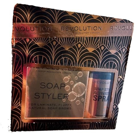 Makeup Revolution Soap Styler Duo, 2 Piece Eyebrow Set, Stay All Day Brows, Includes 2 Viral Products