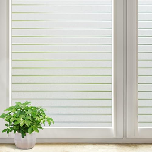 DOWELL Film Brise-Vue pour Fenêtre - 60 x 200 cm - Autocollant Opaque - Verre Dépoli - Protection Contre les Regards Indiscrets - Pour Salle de Bain, Cabine de Douche