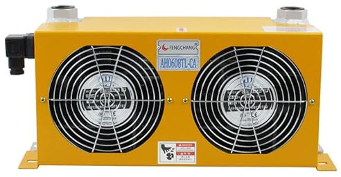 GUSAJ AH0608TL-CA Enfriador de aire hidráulico Radiador de aceite enfriado por aire Serie AF Enfriadores de aceite de aluminio hidráulico de aleta de placa 60L / MIN ( Color : 12V , Size : Type )
