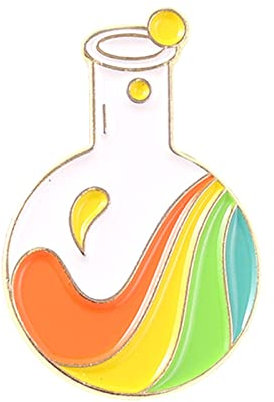Yowablo Liebe Experiment Flasche Becher Regenbogen Metall Abzeichen Brosche Abzeichen Schmuck Kleidung Brosche Kleidung Tasche Schmuck Pin Brosche Geschenk Brosche Brosche Eiskristall