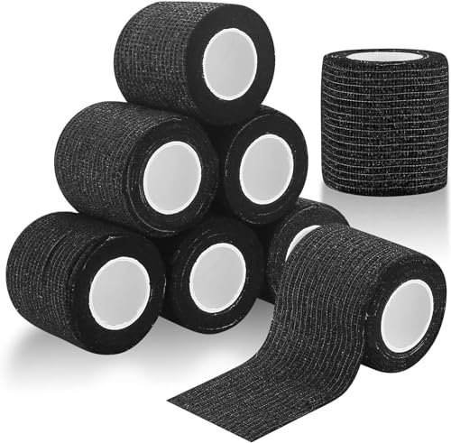 Bandage Cohésif, 8 Rouleaux Bande Cohésive Autoadhésif, Bande Auto-adhésif Elastiques, Bande Pansements Adhésifs pour Chiens Animal de Compagnie, 5,1 cm x 4,5 Verges