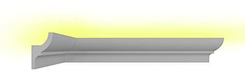 Stuck Dekorbau Indirekte Beleuchtung LED Styroporleisten Lichtprofile Wand Stuckleiste LED 20 Meter +4 Ecken BL 16