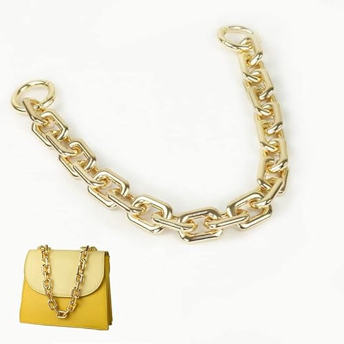 FRUHLING 35cm Taschenkette Kurze Metall Kette Trageriemen Handtasche Kette Taschenriemen Ersatz Kette Schultergurt Kette für Damen Taschen(Gold 160 g)