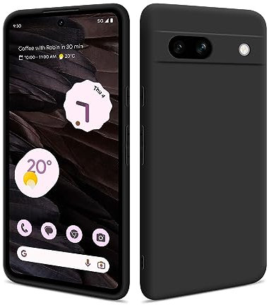 HS Products HSP Cover per Google Pixel 7A [repellente alla polvere] Custodia protettiva in silicone TPU premium | antigraffio antiurto | Protezione della fotocamera | Vestibilità sottile | Nero