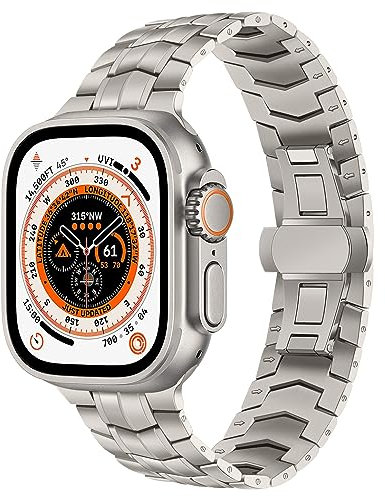 TRUMiRR Cinturino in Titanio per Apple Watch Ultra 2/SE Series 9-5, Quick Fit