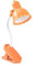perfk -Licht-Klemmlampe, Bettlampe, tragbare, Flexible Schwanenhals-Clip-Lampe, Mini-Leselampe, Blumen-LED-Schreibtischlampe zum Lernen, Orange