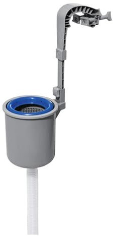 Bestway Flowclear Pool Wall Mounted Automatic Pool Surface Skimmer for Above Ground Pools with 530 Gallon and Above Filter Pumps, White/Blue