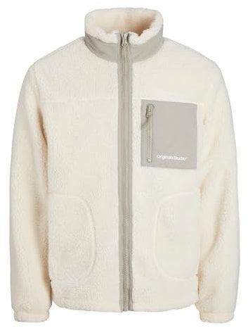 JACK & JONES Jorvesterbro Teddy Jacket Aw24 Noos Giacca in Pile, Ballerino di Nuvola, XXL Uomo