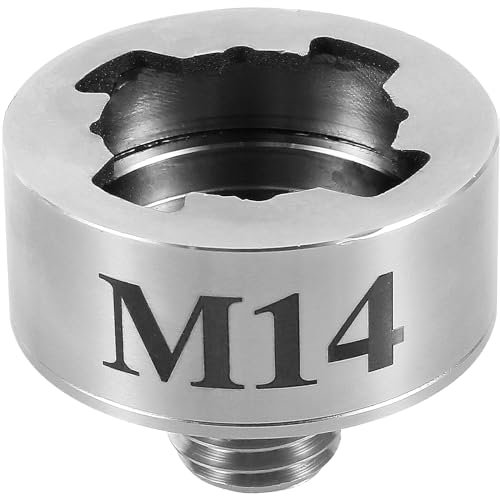 BUTORY A Adapter Xlock 304 Konverter X-Lock Edelstahl Adapter X-Lock Sturdy Anschluss X-Lock auf M14 für 22,23 mm (Silber)