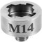 BUTORY A Adapter Xlock 304 Konverter X-Lock Edelstahl Adapter X-Lock Sturdy Anschluss X-Lock auf M14 für 22,23 mm (Silber)