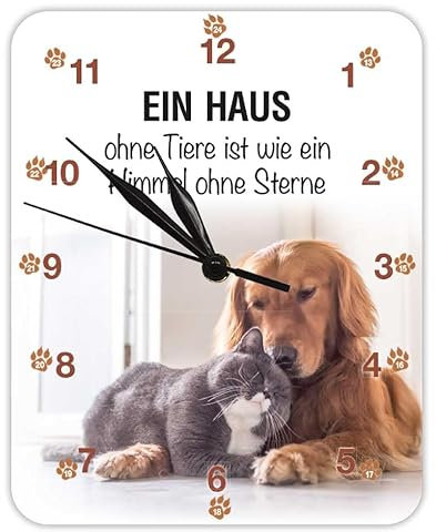 Blechwaren Fabrik Braunschweig GmbH EIN Haus ohne Tiere Himmel ohne Sterne - Wanduhr - Kultuhr - KU01