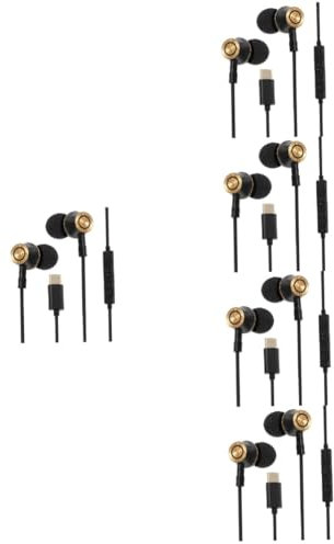 Hemobllo 5piezas Auriculares Intraurales Type-c Cancelación De Ruido y Micrófono Diseño Ergonómico Compatible Teléfonos y Tablets Estéreo Cable Resistente