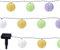 matrasa Solar Lampion Lichterkette 2,7m Bunt - 10 wetterfeste Lampions Ø 7,5 cm Gartendeko