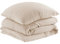 Pure Label Musselin Bettwäsche 155x220 cm mit einem Kissenbezug 80x80 cm aus 100% Baumwolle - Traumhaft weiche, kuschelige Bettwäsche-Sets in beige aus Musselin