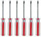 Woogim 6PCS Red Screwdriver Set 5mm Phillips Screwdriver Mini Non-Magnetic Screwdriver Set with 3 Inch Steel Shaft for Repair Home Improvement Craft