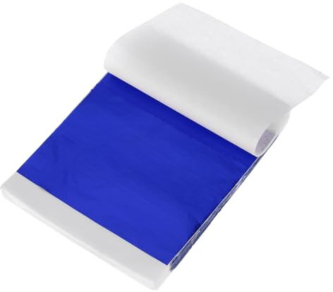 sourcing map 200 Pcs Gold Leaf Sheets 5.5 x 5.5 Imitation Gold Foil Sheets for Crafts,Picture Frames,Sculpture,Nails and DIY Arts Decoration,Blue