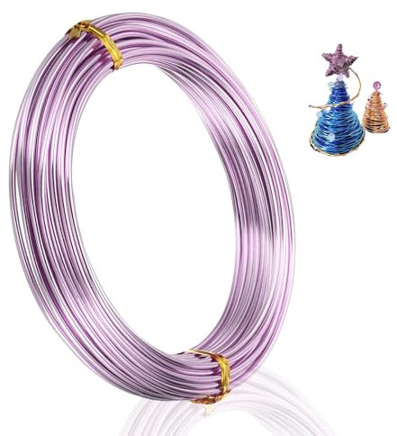 12 Gauge Pink Aluminum Wire - 30m Thick Crafting Wire for Jewellery Making, Floristry, Bead & Modelling