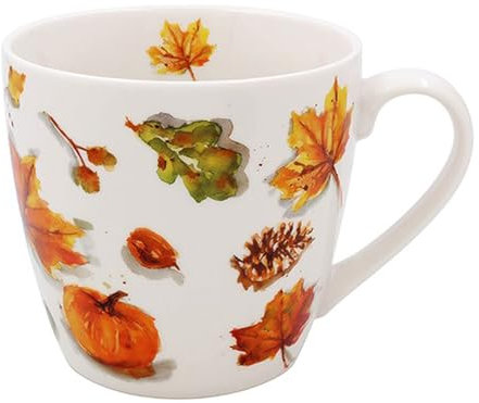 The Leonardo Collection Autumn Leaves Design Fine China Breakfast Mug